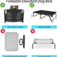 Elevated Raised Small Meduim Dog Bed Cots,Cooling Foldable No Assembly Need Pet Hammock Bed with Breathable Mesh, Indoor Outdoor Dog Pet Bed for Small Meduim Dogs, Chew Proof, Black