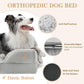 Comfort Expression Medium Dog Beds Waterproof Orthopedic Foam Dog Sofa Beds for Medium Large Dogs Comfy Pet Bed with Washable Removable Cover & Non-Slip Bottom(Medium,Grey White)