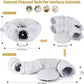 Odoland Cat Tunnel Bed with 20 Cat Toys - Indoor Plush Kitten Couch, Detachable Cats Cave Donut Tunnel & Soft Kitten Toy Set - Cozy Cat Furniture, White