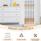 Leinuosen Hockey Stick Holder Wall Mounted and Vertical 2 in 1 Wooden Ice Hockey Rack Organizer Storage and Display Large Capacity Organizer Holds up to Sticks for Player Gifts