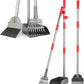 Pooper Scooper, Long Handle Dog Pooper Scooper, Heavy Duty Stainless Steel Rake with Tray & Spade Set for Pet Waste Removal, for Grass, Dirt or Gravel
