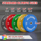 Colored Olympic Weight Plates, 2-inch Rubber Bumper Plate Set for Home Gym Barbell Weight Lifting and Strength Training