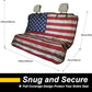 Back Seat Cover for Car Trucks Van SUV,Waterproof Rear Bench Towel Seat Covers for Dogs and Kids,Automotive Backseat Protector (American Flag)