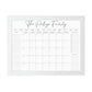Personalized Dry Erase Wall Calendar with Custom To do list and Notes Organization Sections | Large Whiteboard Calendar (24" W x 18" H, White-Washed Frame)