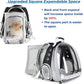 Lollimeow Cat Carrier Backpack, Bubble Dual Expandable Backpack Carrier, Pets and Small Dogs,Airline-Approved, Designed for Travel, Hiking, Walking & Outdoor Use (Dual Expandable-Black)