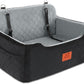 Dog Car Seat for Medium/Large Dogs,Dog Booster Seat for Dog Under 50lbs or 2 Small Dogs, Detachable and Washable Pet Car Seat,Multi-Functional Travel Dog Bed & Dog Sofa(Black/Grey)