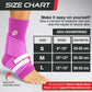 Sleeve Stars Ankle Brace for Women & Men, Ankle Wrap for Sprained Ankle, Compression Sleeve for Plantar Fasciitis Relief, Easy Customizable Support: w/Removable Strap (Single/L:12"-13"/Hot Pink)