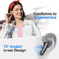 kurdene Wireless Ear Buds Bluetooth 5.4 Headphones 60H Playtime Deep Bass Stereo Earbuds with Mic Comfort Lightweight in Ear Earphones for Workout/Running Black