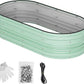 WORKPRO 4x2x1ft Galvanized Raised Garden Bed Set, Rust & Corrosion Protection, Easy Assembly, Safe Edge, Ideal for Vegetables & Flowers, Green
