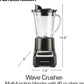 Hamilton Beach Wave Crusher Blender for Smoothies With 40 Oz Glass Jar and 14 Functions, Ice Sabre Blades & 700 Watts for Consistently Smooth Results, Black & Stainless Steel (54220)