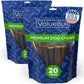 ValueBull USA Collagen Sticks for Dogs, 6 Inch Jumbo Chews, Natural Long-Lasting Dog Treats, 50 Count - Promotes Joint, Skin & Coat Health with Glucosamine and Chondroitin