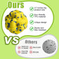 Upgrade Dog Balls Interactive Toys for Aggressive Chewers, Indestructible Tennis Durable Bouncy for Fetch Game, Lightweight Floating, Yellow