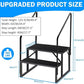 RV Step Stool, 2 Step Ladder, Hot Tub Steps with 2 Handrails, Heavy Duty Ladder Shelf Bookcase, 5th Wheel RV Mobile Home Stairs for Camper/Porch/SPA Pool/Pet Stairs(1 Pack)
