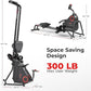 Sunny Health & Fitness Magnetic Rowing Machine for Home Exercise, Quiet & Smooth Rower with Compact Storage and Optional Free SunnyFit App Connectivity