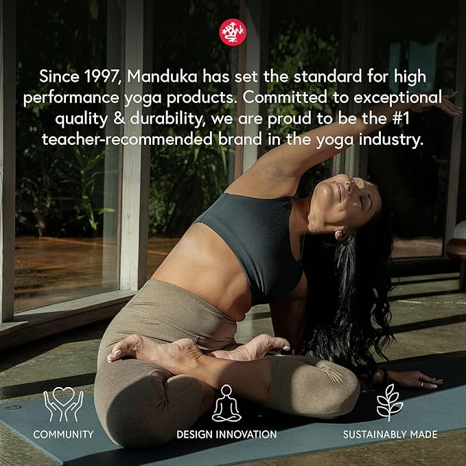 Manduka Shala Yoga Rug 71" - Outdoor Yoga & Meditation | Foldable & Machine Washable | Natural Cotton | Handmade | 71 x 26 inches | Indugle