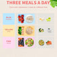 portion control containers, 3 pcs Double Set reusable food Containers. Silicone Weight loss meal box Meal Prep & On-the-Go [work, gym]