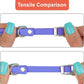 OOPSDOGGY Rolled Leather Cat Collar with Bell, Reflective Kitten Collars with Buckle Include Safety Elastic Strap - Adjustable Small Pet Collars for Boy Girl Cats (Lilac)