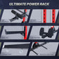 MAJOR FITNESS Drone3 Power Rack, Multi-Function Home Gym Squat Rack with Pull-Up Bar, Cable Crossover & J-Hooks, Heavy-Duty Steel Frame for Maximum Stability & Strength Training