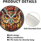 Lygond Metal Sign Tin Sign Circular Stained Glass Owl Metal Garden Signs for Garden 12×12 Inches
