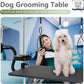 VFK 47'' Large Dog Grooming Table Stainless Steel Foldable Grooming Table for Dogs at Home Adjustable Height Arms Pet Station with Nooses, Mesh Tray, Tool Organizer