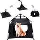 Outdoor Waterproof Pet Automatic Camping Tent, Pop up Cave Bed for Indoor Cats and Small Dogs, Portable Cat House Dog House, Black.