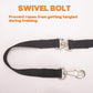 Cord Cotton Lunge Line with Rubber Stop，Equine Lunge Line for Horses with Swivel Bolt Snap，24 ft (Black, 24ft)