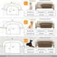 GGIB Calming Dog Bed Fluffy Plush Dog Mat for Furniture Protector with Removable Washable Cover for Large Medium Small Dogs and Cats (Extra Extra Large, Camel)