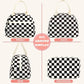 FlowFly Lunch Bag for Women Insulated Lunch Box Corduroy Lunch Tote Cooler for Travel Work Picnic,Corduroy Plaid Black