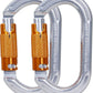 SOB Auto Locking Climbing Carabiner Clips,Heavy Duty Asymmetrical Carabiner Connector Used for Rappelling Gear Rescue Outdoor Projects Dog Leash