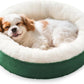 Love's cabin Round Donut Cat and Dog Cushion Bed, 25in Pet Bed for Small or Medium Dogs, Anti-Slip & Water-Resistant Bottom, Soft Durable Fabric Pet Beds, Washable Calming Cat & Dog Bed Green
