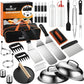 38PCS Griddle Accessories Kit, Professional Grill Tools Set for Outdoor Barbecue, Stainless Steel Griddle Spatula Set with Tongs, Smash Burger Press, Carry Bag, Perfect Grilling Gifts