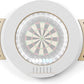 Dart Board Cabinet Set with LED Light; Bristle Dartboard, Built in LED Light, Darts and Chalkboards