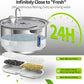 Large Dog Water Fountain, Petsamuse 11L/2.8Gal Automatic Circulating Stainless Steel Water Bowl Dispenser with 15 Replacement Filters, 2 Ultra Quiet Pumps, 2 Spray Modes and a Brush for Multi-Pet