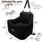 Dog Car Seats-Memory Sponge and Velvet Pet Booster Car Seat,Safety and Comfy,Ride Height 6" Elevated Enough to See Out The Window,Both Front and Back Seats Apply,Esay to Install and Clean.(H-Black)