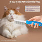 Detangling Pet Grooming Comb for Dogs & Cats with Long & Short Stainless Steel Metal Teeth for Removing Tangles and Knots - Dematting Brush to Detangle Matted Hair