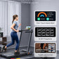 2 in 1 Folding Treadmills for Home Small Office, 2.5HP Walking Pad Treadmill with Handle Bar, 300lbs Capacity, Copmact Protable Treadmill with Smart APPs, 12 HIIT Modes and Touch Screen