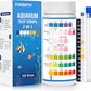 Aquarium Test Strips for Freshwater Fish: 7 in 1 Fish Tank Water Testing Kit for Aquarium Pond - Accurate Testing Nitrate Nitrite Hardness Free Chlorine pH Carbonate Total Alkalinity-100 Strips