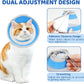 Breathable Air Mesh Cat Cone Collar Soft to Stop Licking, Adjustable, Foldable Lightweight Kitten Cones After Surgery Recovery for Cats & Kittens (Light Blue,M)