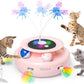 ORSDA Cat Toy, 3-in-1 Automatic Interactive Electronic Moving Ambush Feather, Fluttering Butterfly, Track Balls, USB Rechargeable Powered Smart Indoor Exercise Kicker