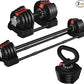 Yaheetech Adjustable Dumbbell Set Free Weight Dumbbells 40lbs/52.5lbs/90lbs Fast Adjust Dumbbells Dumbbell Weight Set, with Tray for Men/Women Strength Training Equipment