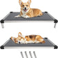 FXW TitanNest Chew-Proof Elevated Dog Bed, Raised Cot for Indoor/Outdoor/Camping Use, Durable & Washable Padded Pet Bed for Medium Dogs, 42.0" L x 27.0" W x 5.0" H, Gray