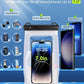 IPX8 Waterproof Phone Pouch Floating, [Expandable Space] Waterproof Bag, Cell Phone Dry Bag with Adjustable Lanyard for iPhone Samsung Google Up to 7.0" White