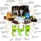 DEMON UNITED Elite Ski and Snowboard Tune Kit- Includes 3 pcs Metal Vise, Iron, 2.25lbs of Wax, Apron and Brush Kit