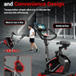 HARISON Magnetic Exercise Bike for Home 350lbs Capacity, Bluetooth Stationary Bikes for Home with 2 in 1 LCD Monitor and Tablet Holder, Comfortable Seat Cushion
