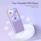 AGPTEK 64GB MP3 Player with Bluetooth, M3 2.4 inch Music Player with Speaker and FM Radio, Touch Buttons, Supports Up to 128GB(Purple)