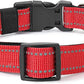 Reflective Dog Collar Padded with Soft Neoprene Breathable Quick Release Basic Dog Collars for Puppy Small Dogs Red Girl Boy