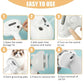 Cat Steam Brush for Shedding, Pet Steam Brush for Dog with Release Button,Anti-Static Pet Spray Hair Removal Comb,Cat Spray Comb for Long & Short Haired Pets,White