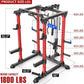 Power Cage,1600lbs Multi-Function Power Rack with Adjustable Cable Crossover System and More Training Attachment, Weight Cage for Home Gym