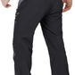 Outdoor Ventures Men's Lite Waterproof Windproof Fleece Lined Warm Hiking Ski Snow Pants Expandable-Waist