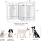 Spirich Freestanding Wire Pet Gate for Dogs, 60 inches Extra Wide, 30 inches Tall Dog Gate for The Houes, Doorway, Stairs, Pet Puppy Safety Fence, White 3 Panels